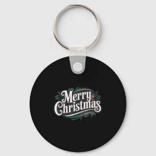 Merry Christmas Vintage Festive Holiday Nk Xmas  Key Ring