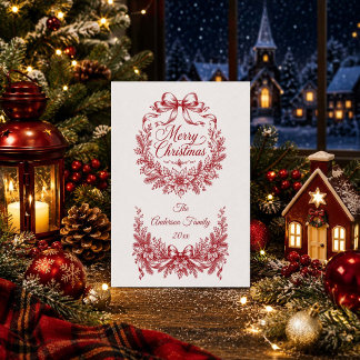 Merry Christmas Vintage Holiday Card