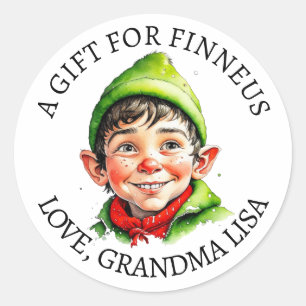 Merry Christmas   Vintage Little Boy Gift Tags