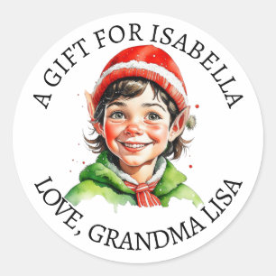 Merry Christmas   Vintage Little Girl Gift Tags