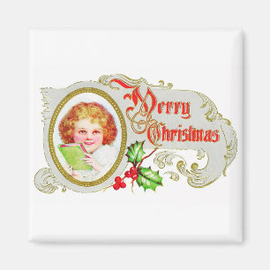 Merry Christmas Vintage Magnet