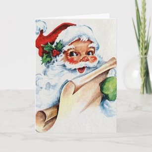 MERRY CHRISTMAS   Vintage MCM Christmas Tree Holid Holiday Card