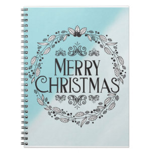 Merry Christmas Vintage Ornament Notebook