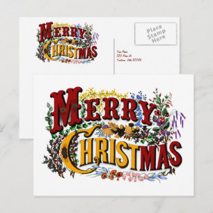 Merry Christmas Vintage Postcard