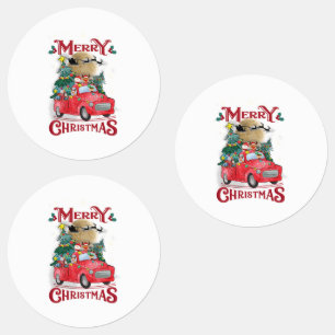 Merry Christmas Vintage Red Santa Truck