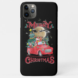 Merry Christmas Vintage Red Santa Truck iPhone 11 Pro Max Case