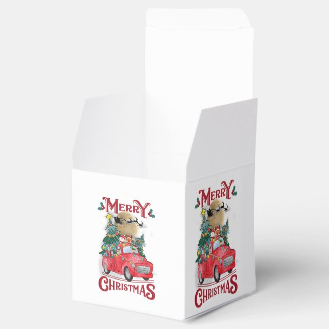 Merry Christmas Vintage Red Santa Truck Favour Box (Opened)