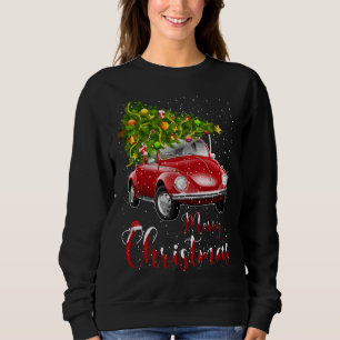 Merry Christmas Vintage Red Truck with Tree Sweatshirt