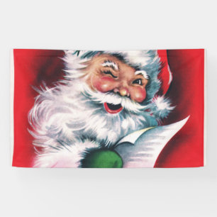 Merry Christmas,vintage,retro,Santa claus,happy Banner