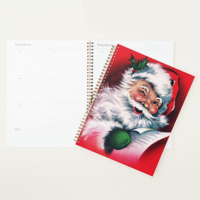 Merry Christmas,vintage,retro,Santa claus,happy Planner (Display)