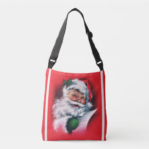 Merry Christmas,vintage,retro,Santa claus,happy Sa Crossbody Bag