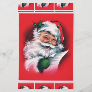 Merry Christmas,vintage,retro,Santa claus,happy Sa Stationery