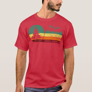 Merry Christmas Vintage Retro Style T-Shirt