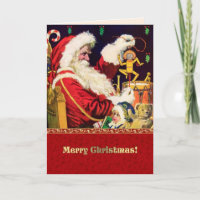 Merry Christmas. Vintage Santa Claus 