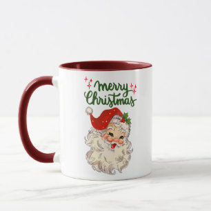 Merry Christmas vintage Santa Claus holiday  Mug