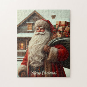 Merry Christmas vintage Santa  Jigsaw Puzzle