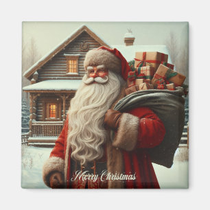 Merry Christmas vintage Santa  Magnet