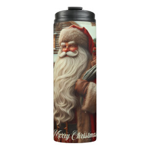 Merry Christmas vintage Santa Thermal Tumbler