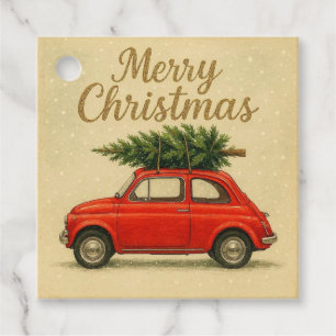 Merry Christmas Vintage Tags. Favour Tags