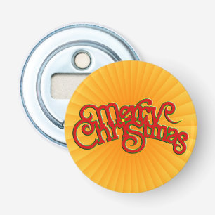 MERRY CHRISTMAS - vintage Xmas text design Bottle Opener