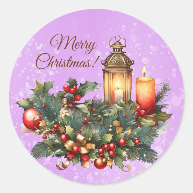 Merry Christmas Vinyl Sticker (Front)