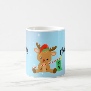 Merry Christmas Vixen Reindeer Coffee Mug