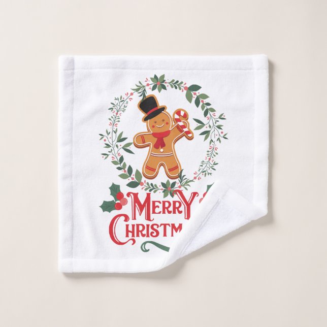 Merry Christmas Wash Cloth (Wash Cloth)