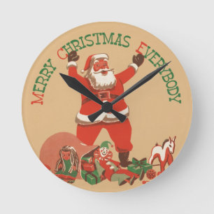 Merry Christmas    Watch Round Clock