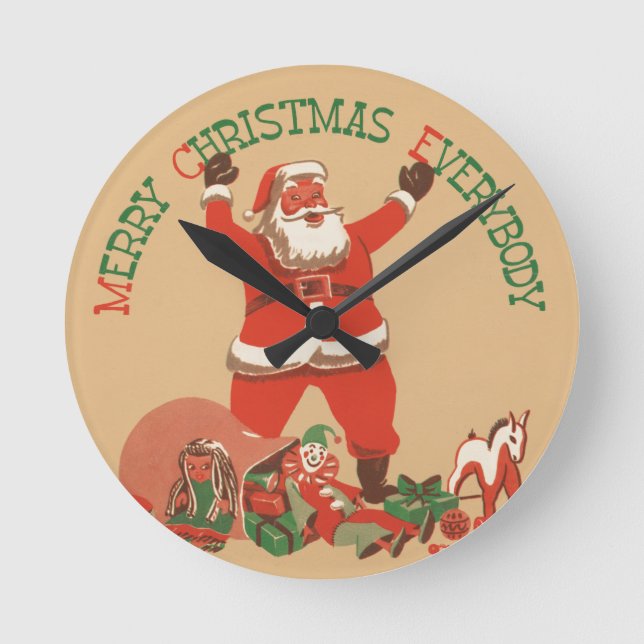 Merry Christmas    Watch Round Clock (Front)