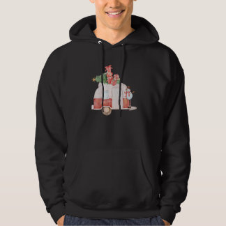Merry Christmas watercolor camper illustration chr Hoodie