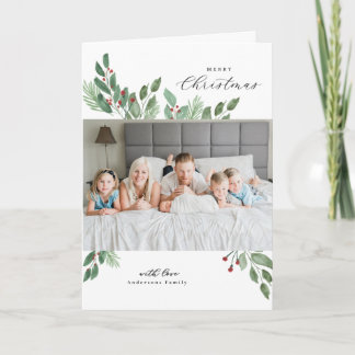 Merry Christmas Watercolor Card