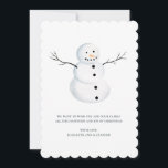 Merry Christmas. Watercolor cute snowman. Winter Holiday Card<br><div class="desc">Christmas card with watercolor snowman. Contact me,  please,  if you need additional items.</div>