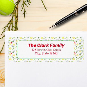 Merry Christmas Watercolor Tennis Balls & Rackets 