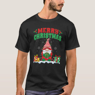 Merry Christmas Watermelon Gnomes Watermelon Lover T-Shirt