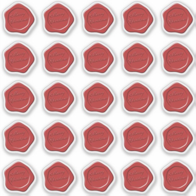 Merry Christmas wax seal sticker (Front)