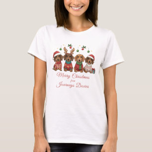 Merry Christmas Weiner Dachshund Holiday T-Shirt