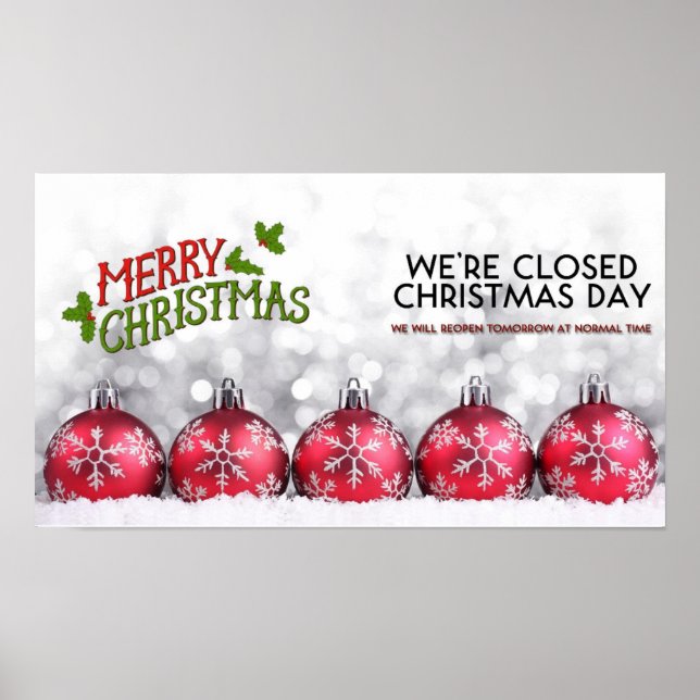Merry Christmas WE'RE closed  Poster (Front)