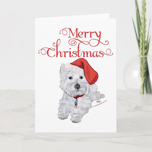 Merry Christmas Westie Holiday Card (Front)