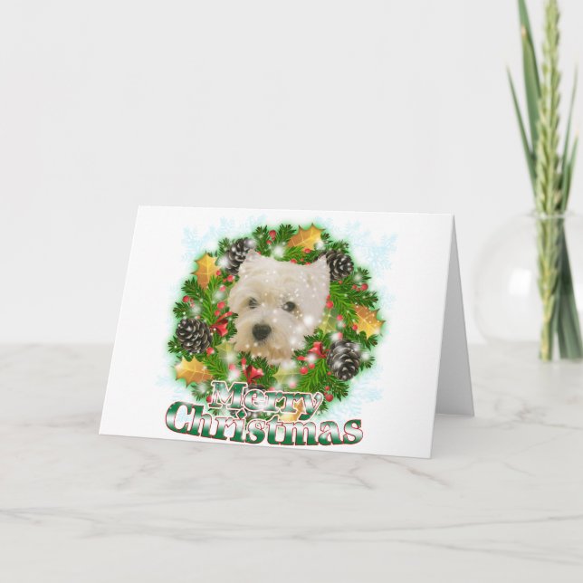 Merry Christmas Westie Holiday Card (Front)