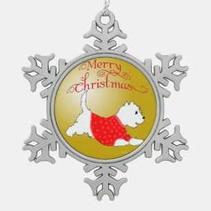 Merry Christmas Westie Ornament