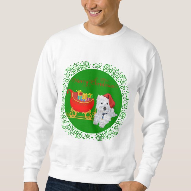 Merry Christmas Westie Sweatshirt (Front)