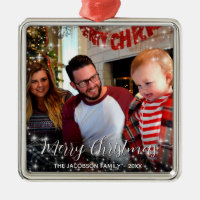 Merry Christmas Whimsical Sparkles Holiday Photo