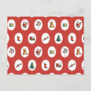 Merry Christmas whimsical winter holiday Santa Cla Postcard