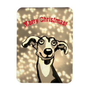 Merry Christmas whippet Magnet