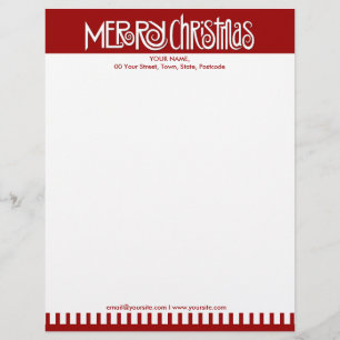 Merry Christmas white Letterhead