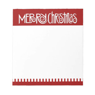 Merry Christmas white Notepad