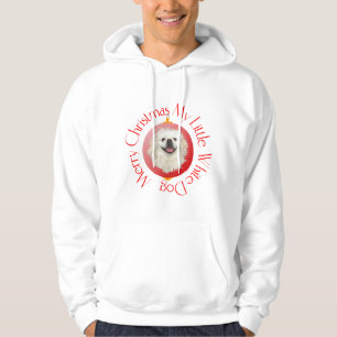 Merry Christmas White Pekingese Hoodie