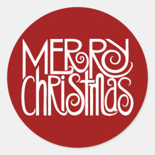 Merry Christmas White Sticker