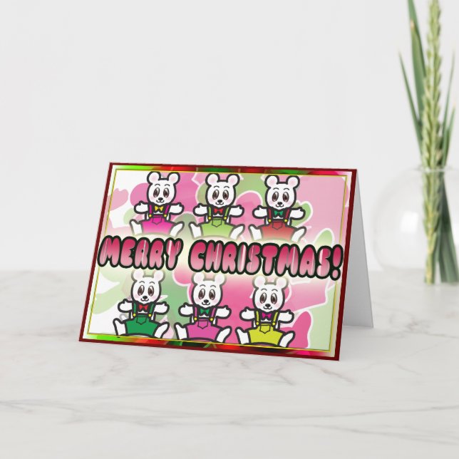 Merry Christmas! - White Teddy Card (Front)
