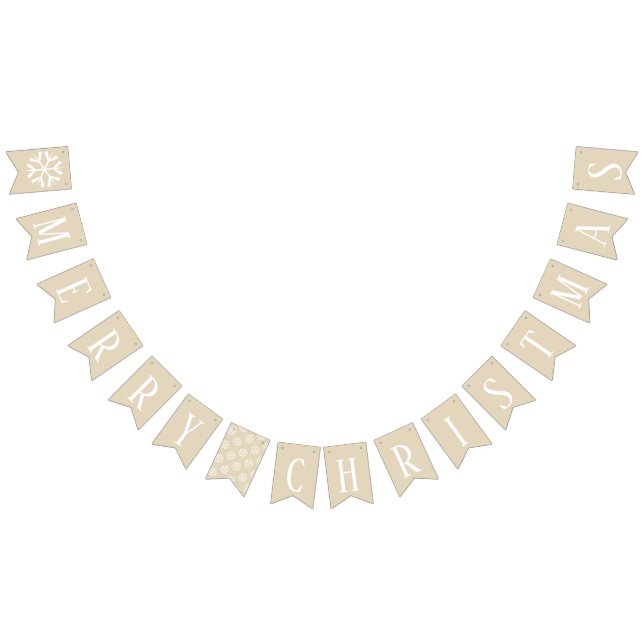 Merry Christmas White Text Bunting (All)